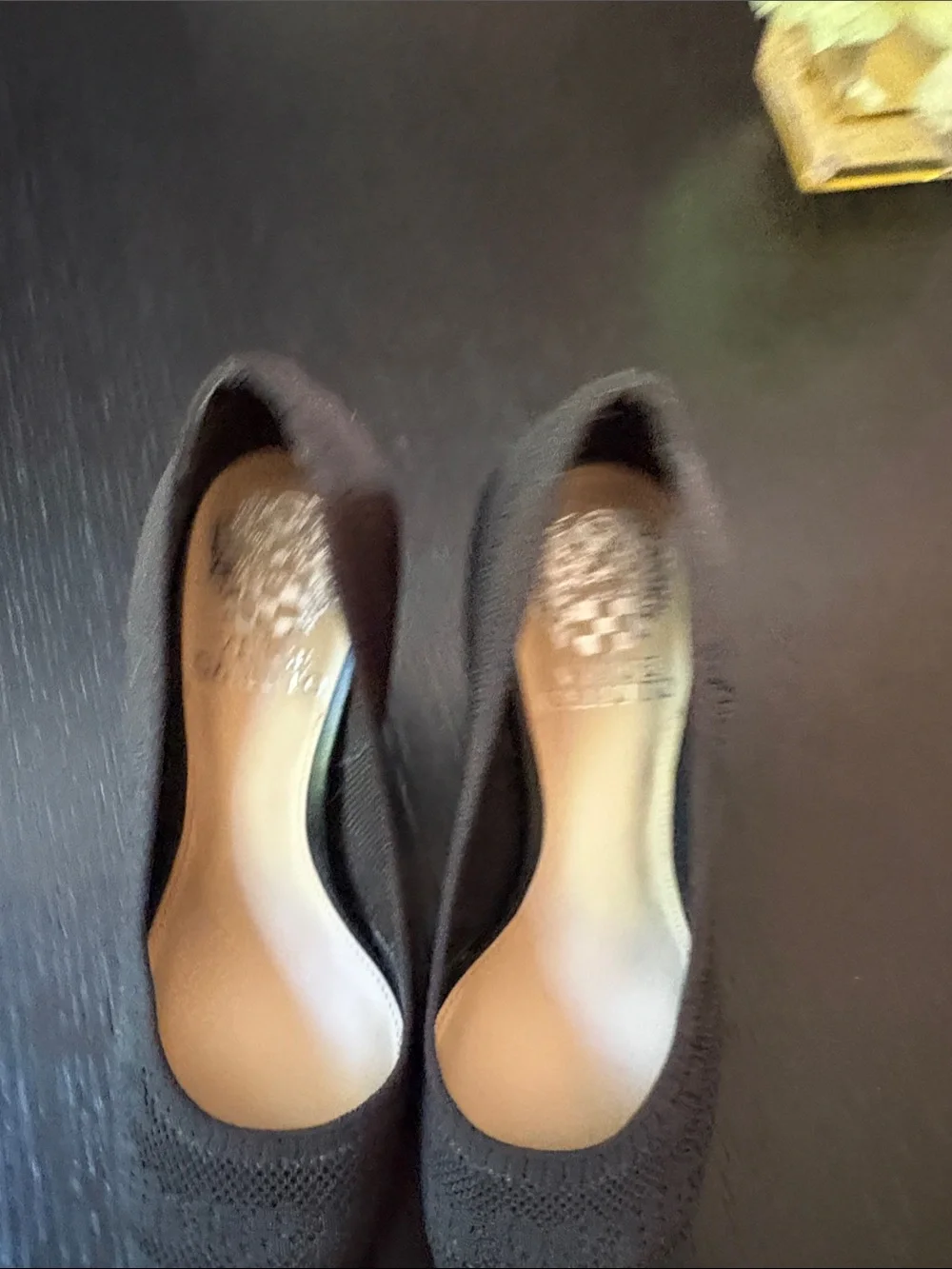 Vince Camuto Black Pointed Knit Stiletto Pumps
